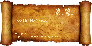 Movik Melina névjegykártya